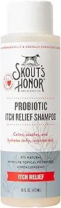 Skouts honor probiotic itch relief shampoo fragrance free 16oz shampoo dog shampoo