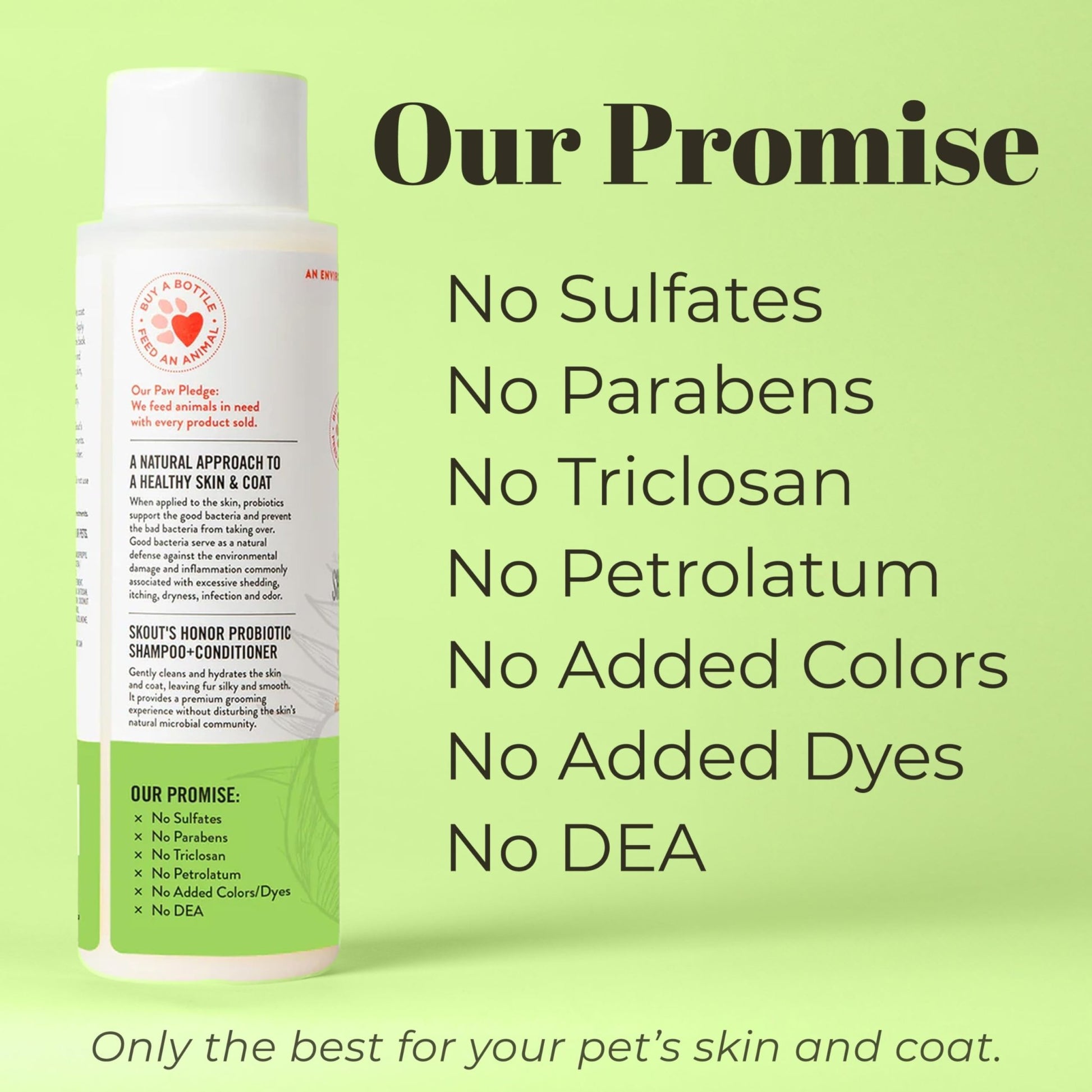 Skout's Honor Probiotic Pet Shampoo & Conditioner with Avocado Oil & Omega - 3s, 97% Natural, Paraben & Sulfate - Free, Cruelty - Free, 16oz, Sunkissed Coconut