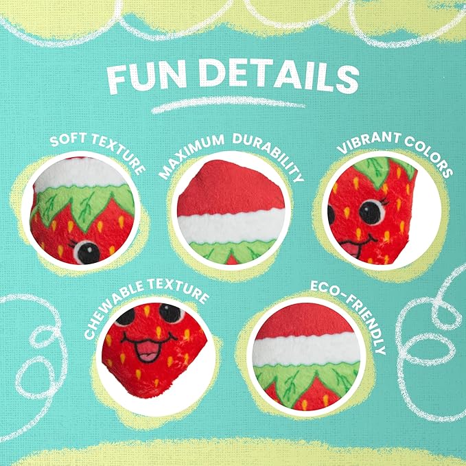 Snugarooz w catnip kitty berry Xmas cat toy plus strawberry