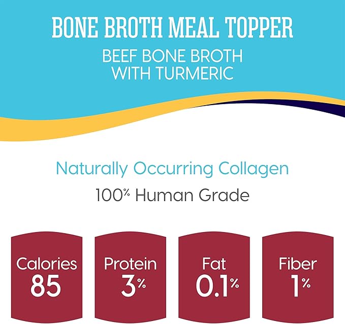 Solid Gold Bone Broth Meal Topper - beef Bone Broth with turmeric