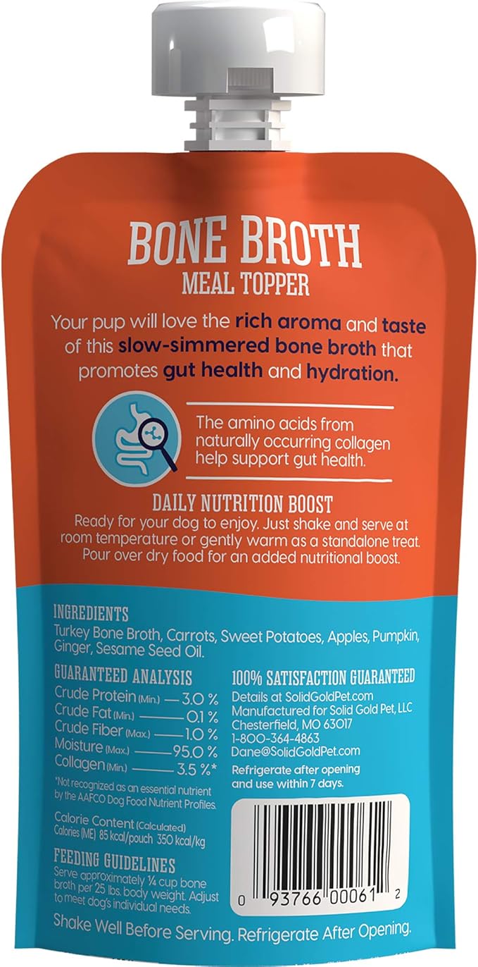 Solid Gold Bone Broth Turkey Bone Broth with Pumpkin and Ginger