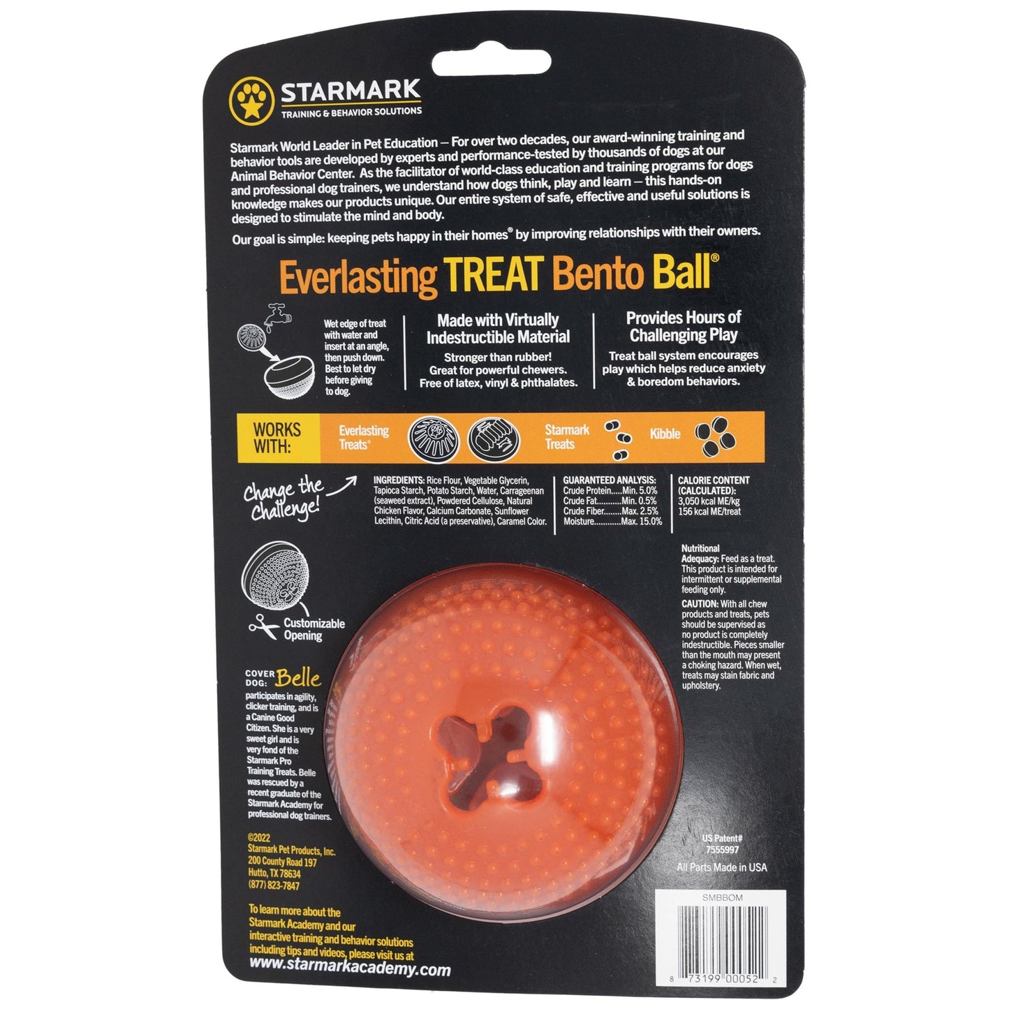 Starmark Everlasting Treat Bento Ball Tough Dog Chew Toy Medium