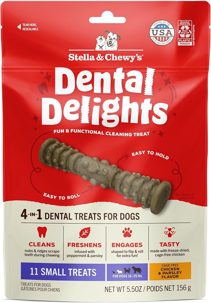 Stella & Chewy's and Dental Delights 11 Small Dog Dental Treats