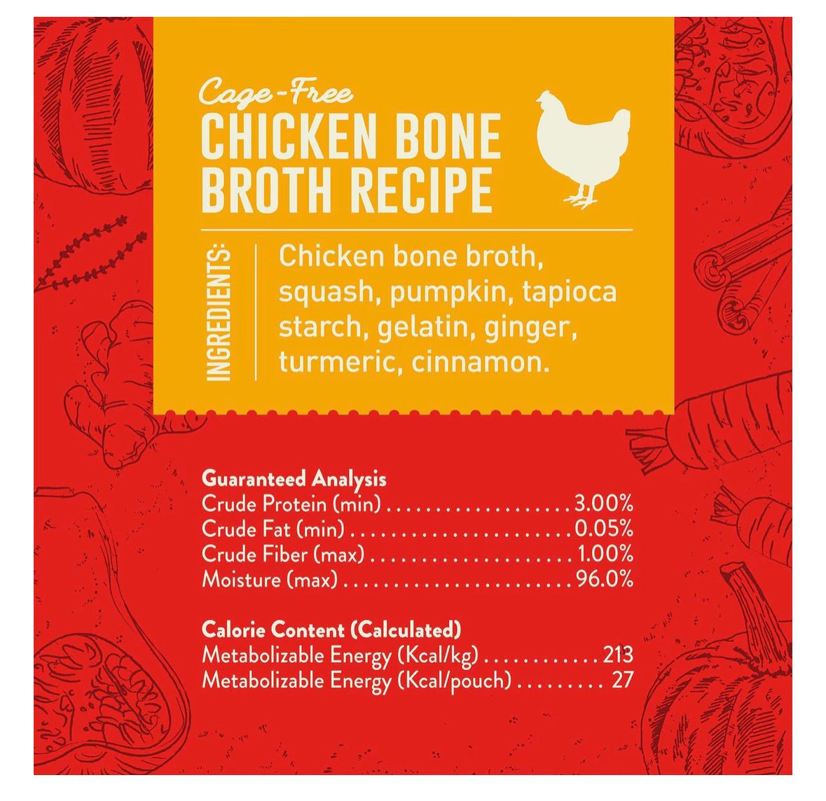 Stella & Chewy's Bountiful Bone Broth Cage - Free Chicken Recipe Meal Dog Food Topper, 16 - oz pouch