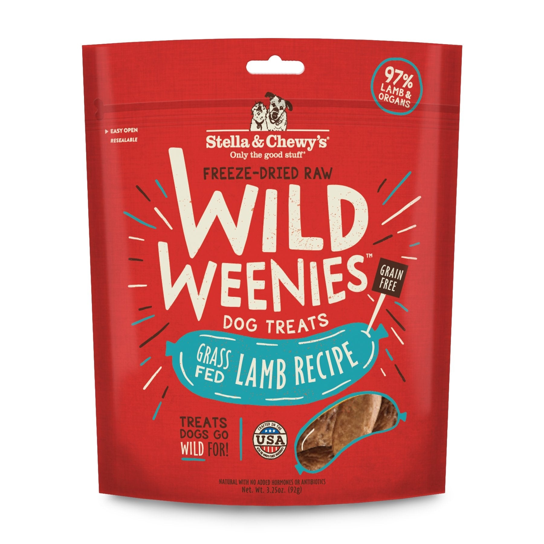 Stella & Chewy’S Freeze - Dried Raw Wild Weenies Dog Treats – All - Natural, Protein Rich, Grain Free Dog & Puppy Treat – Great For Training & Rewarding – Grass - Fed Lamb Recipe – 3.25 Oz Bag