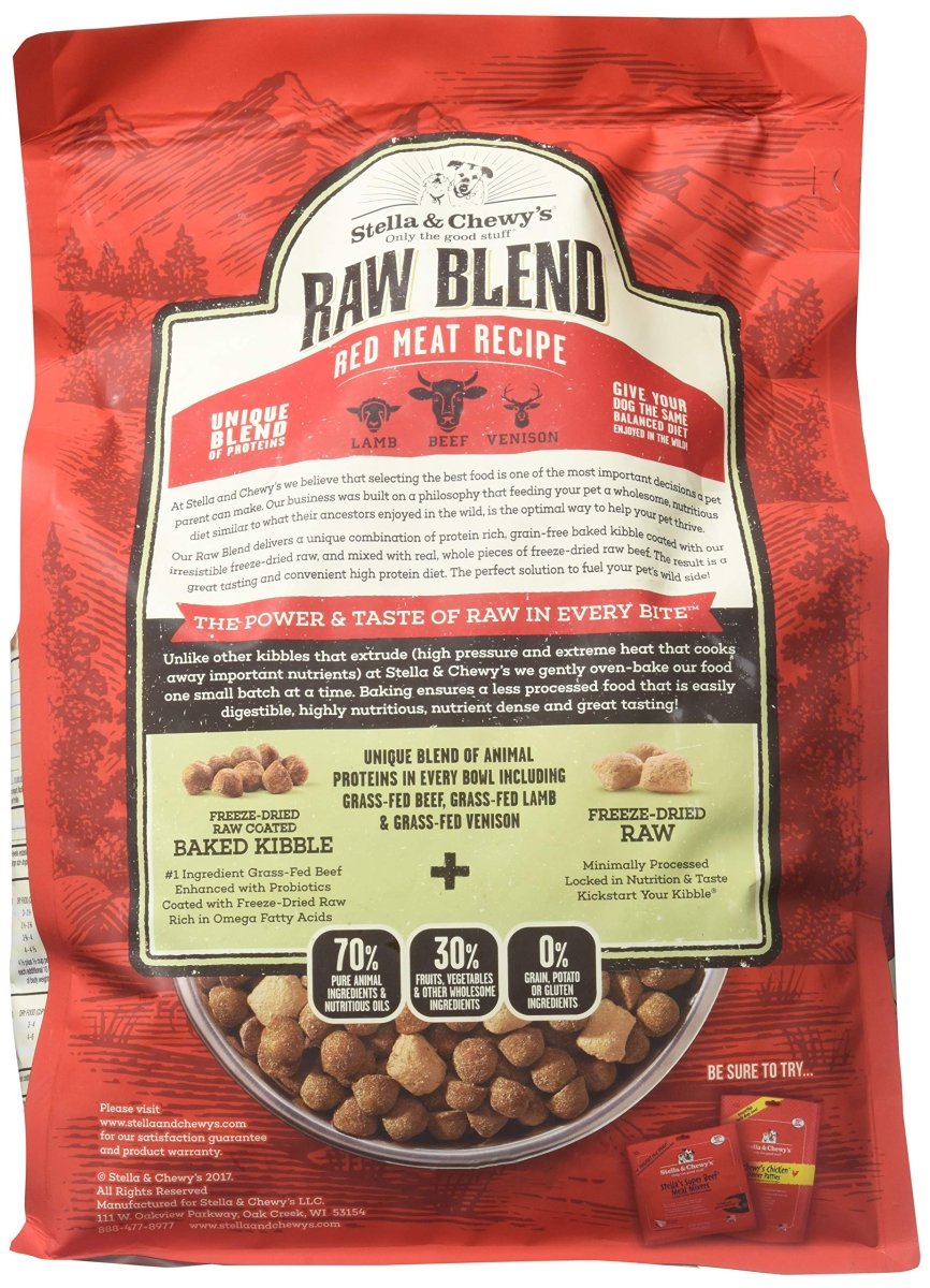 Stella & Chewy'S Raw Blend Red Meat Recipe Kibble 3.5 Lb