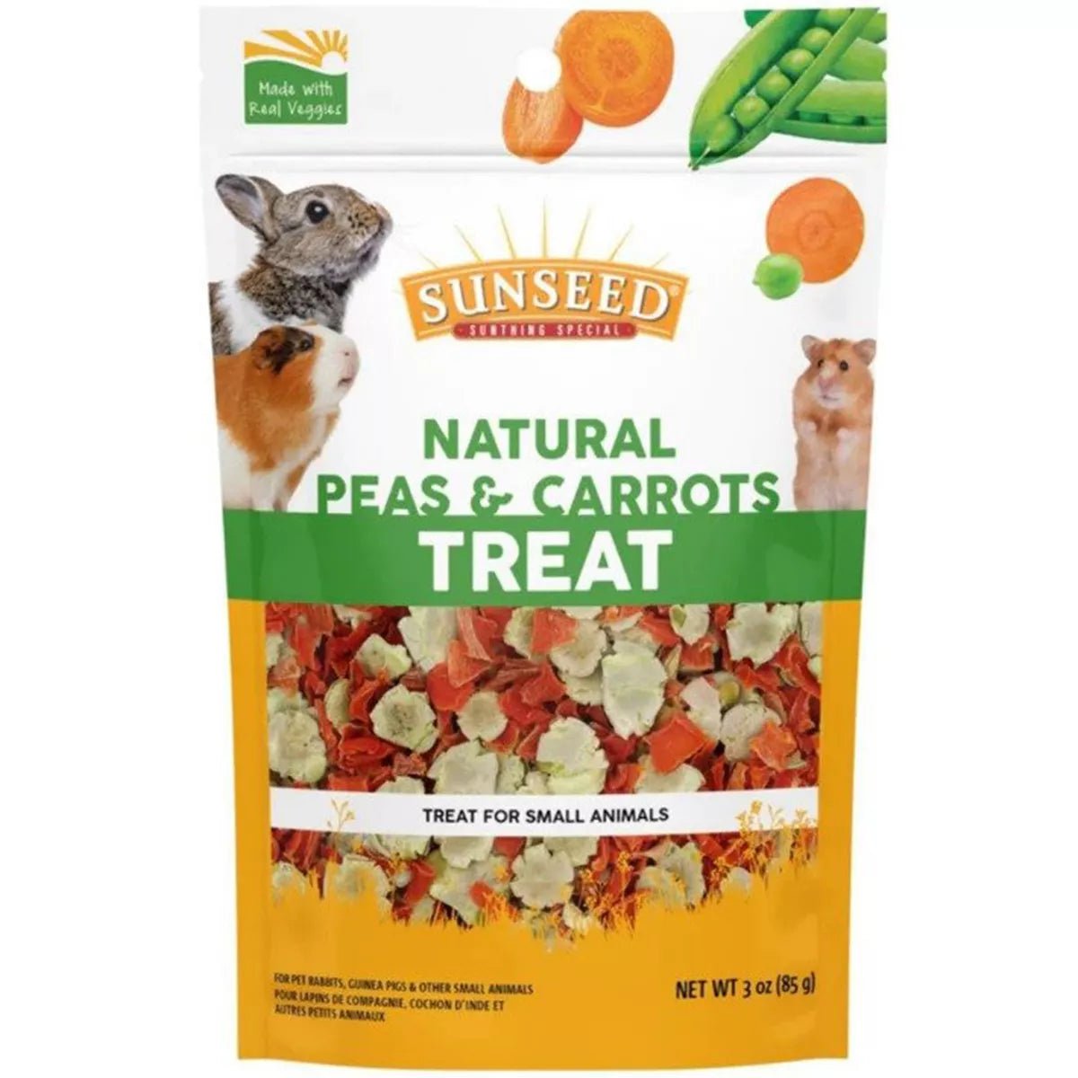 Sunseed Peas Carrots Treat Small animal treat 3oz pouch
