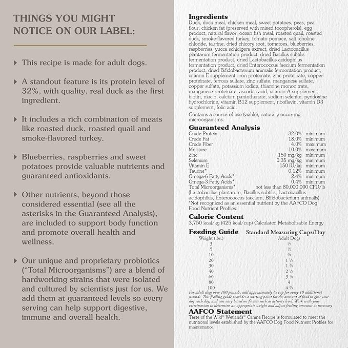 Taste of the wild grain free wetlands canine recipe roasted fowl 5lb dry dog food