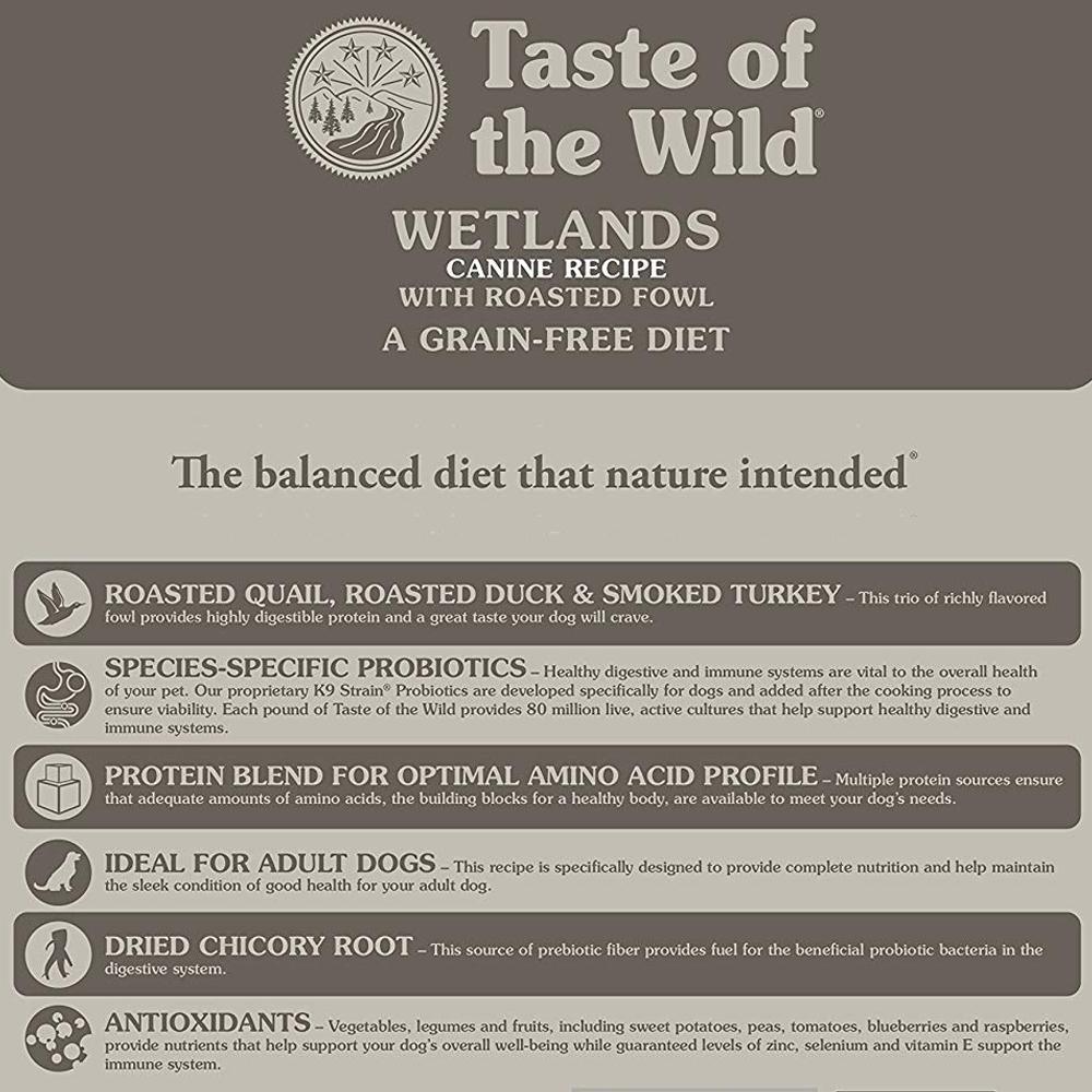 Taste the wild wetlands canine recipe 28lb