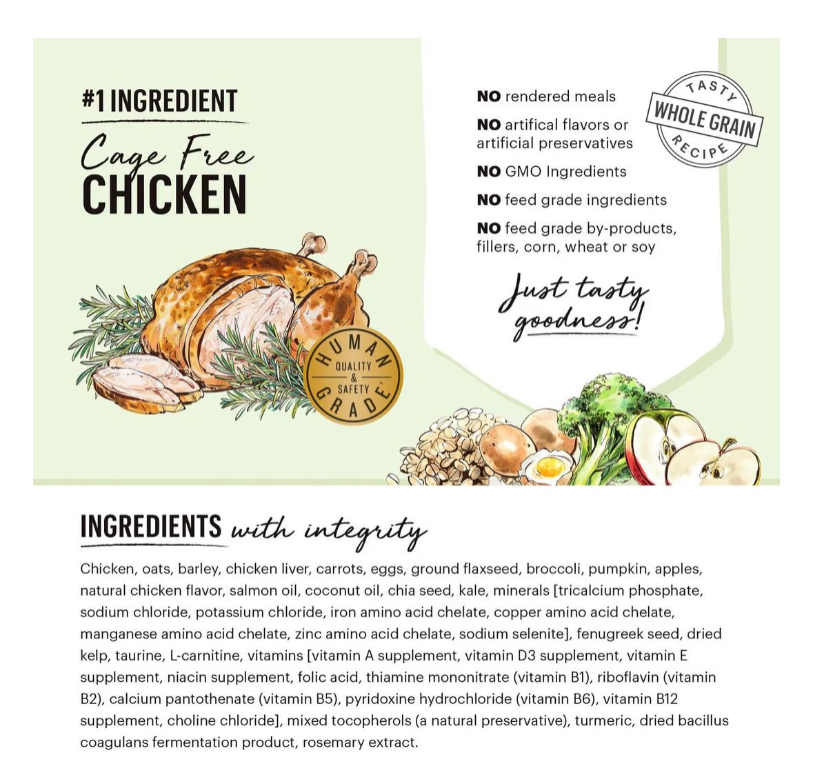 The Honest Kitchen Food Clusters Whole Grain Chicken & Oat Recipe Puppy Blend Dog Food, 4 - lb bag