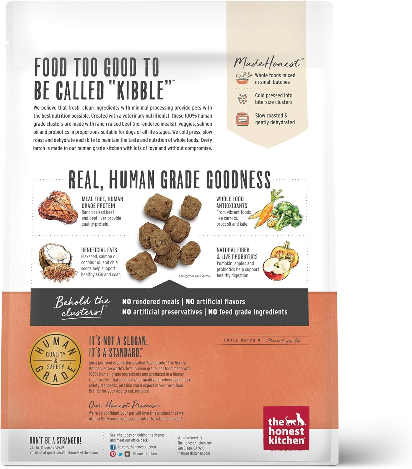 The Honest Kitchen Grain Free Beef Recipe Tasty Whole Food Clusters