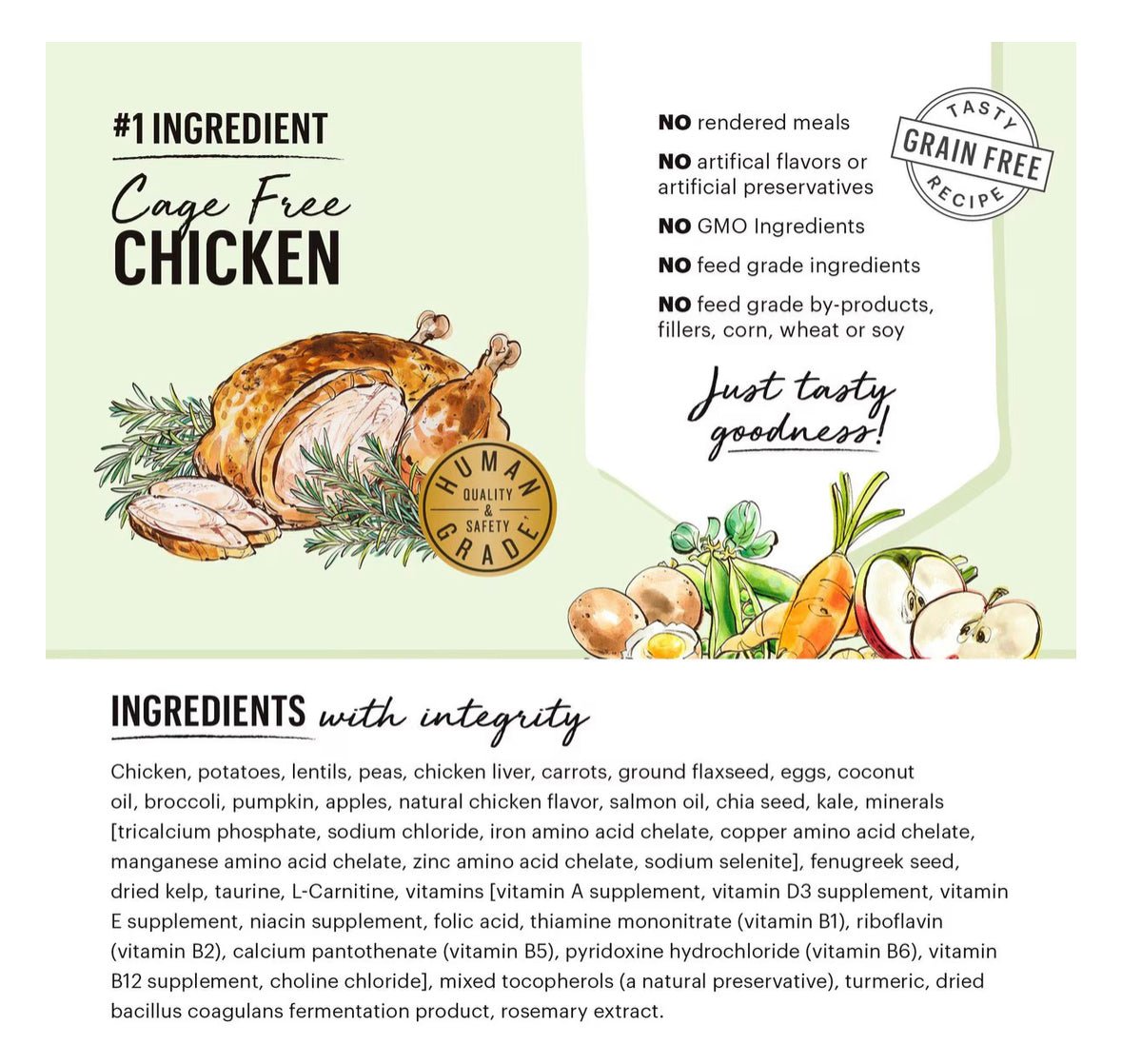 The Honest Kitchen Whole Food Clusters Chicken Recipe Puppy Blend Grain - Free Dehydrated Dog Food, 4 - lb bag