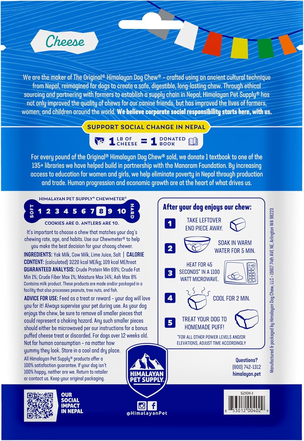The original Himalayan dog chew cheese small