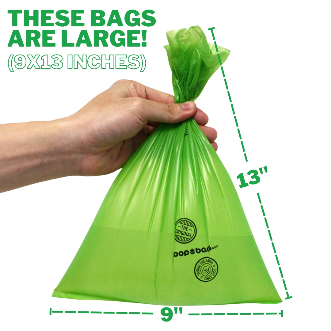 The Original Poop Bags - USDA Certified Biobased Countdown Rolls 9 X 13 inches - Friendly dog waste bags - Unscented Leak proof Thick & Strong Doggy Bag - 120 total poop bags – Unscented