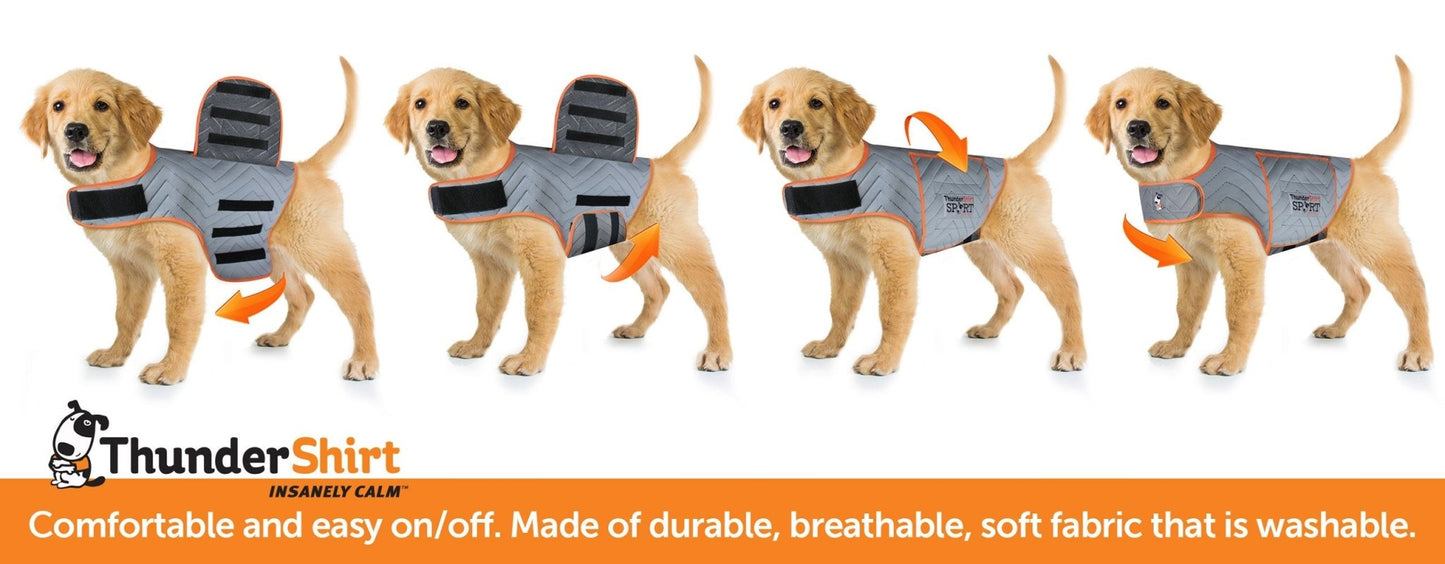 Thundershirt Dogs Clothing Thundershirt Dog Anxiety Jacket, Platinum, Large