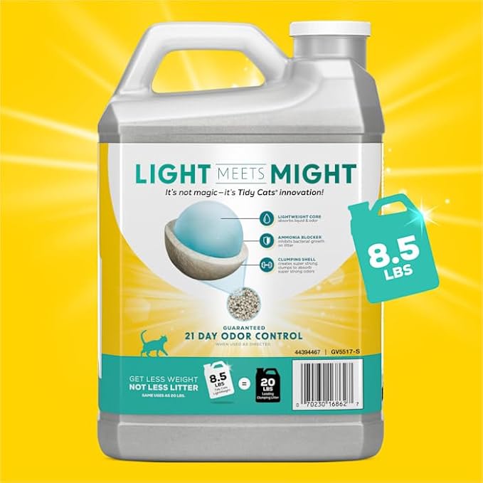 Tidy Cats Light Weight Free & Clean Unscented Clumping Multi Cat Litter, 8.5 llb