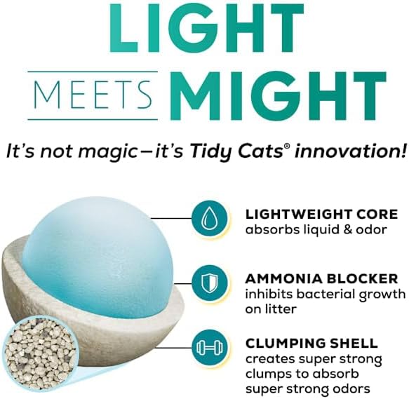 Tidy Cats Light Weight Free & Clean Unscented Clumping Multi Cat Litter, 8.5 llb