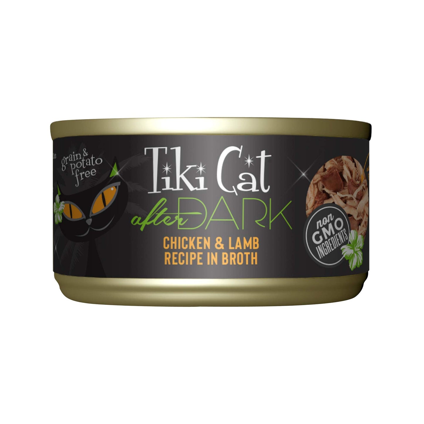 Tiki Cat After Dark, Chicken & Lamb, High - Protein and 100% Non - GMO Ingredients, Wet Cat Food for Adult Cats, 2.8 oz. Can (12 Count)