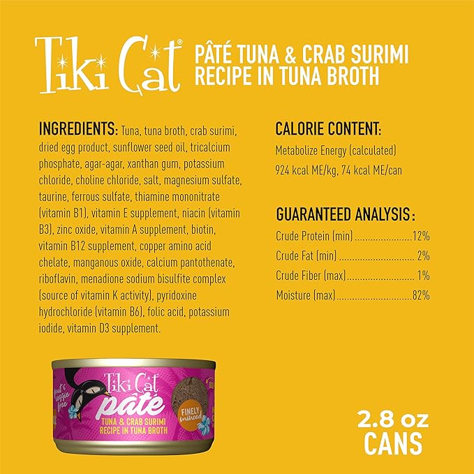 Tiki cat pate tuna and crab sumiri in tuna broth