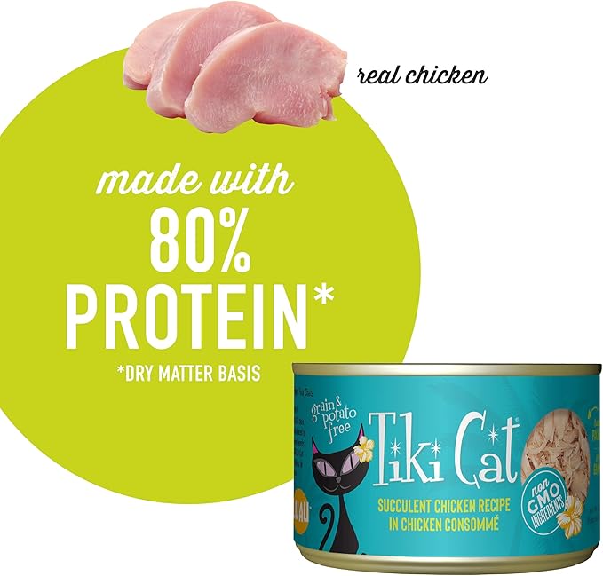 Tiki cat succulent chicken