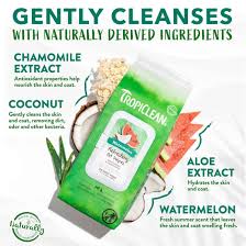 Tropiclean watermelon refreshing pet wipes 100 count