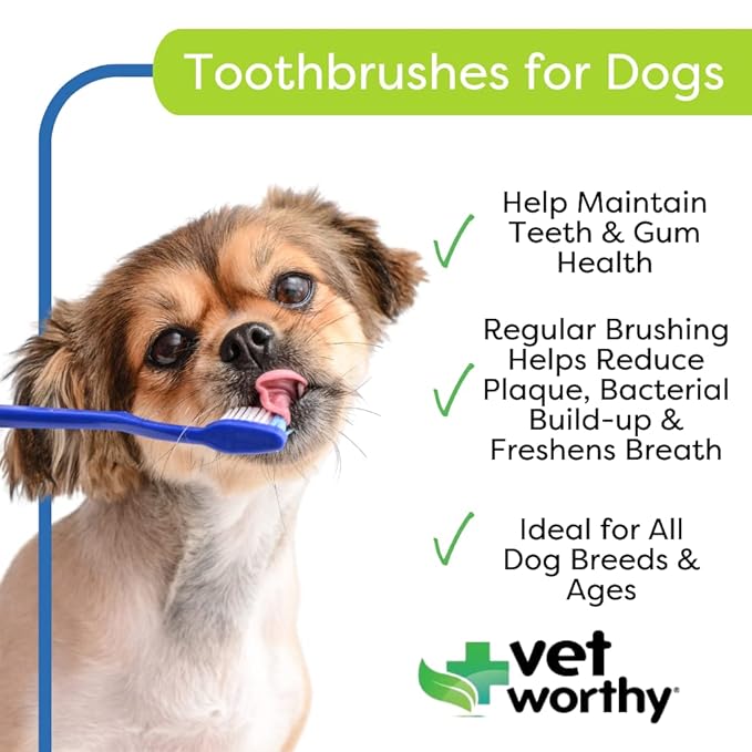 Vet worthy toothbrush 3pk pet toothbrush dog cat