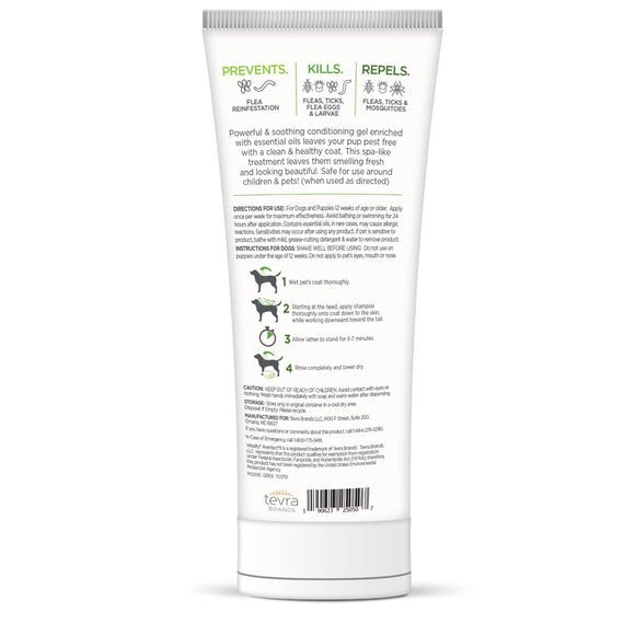 Vetality avantect II flea & tick dog shampoo 8oz bottle