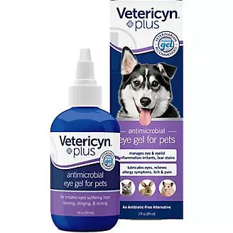 Vetericyn plus antimicrobial pet eye gel & lubricant 3oz small animal repair