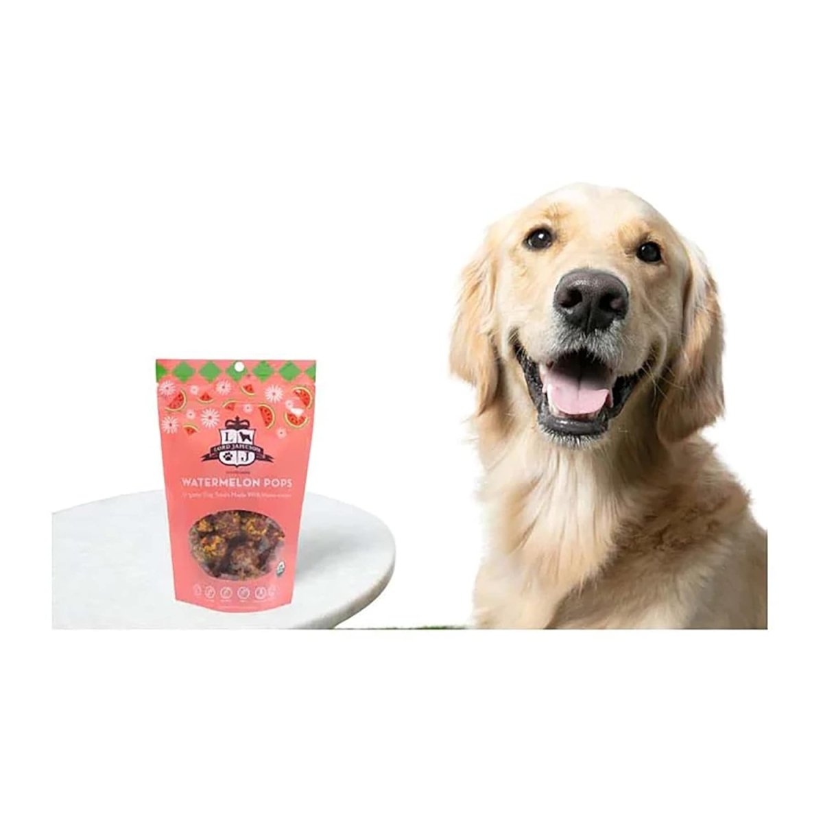 Watermelon Pops Organic Dog Treats, Organic Dog Treats Made with Real Watermelon, 6 oz. Bag
