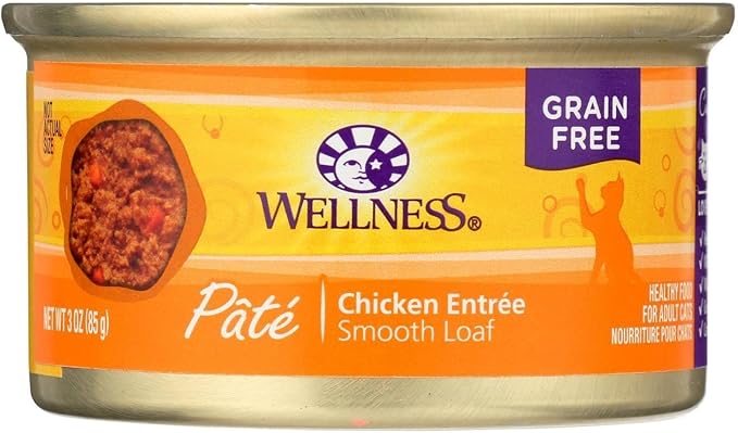 Wellness Complete Health Cat Food - Natural, Grain Free, Pate wet canned cat food 3oz