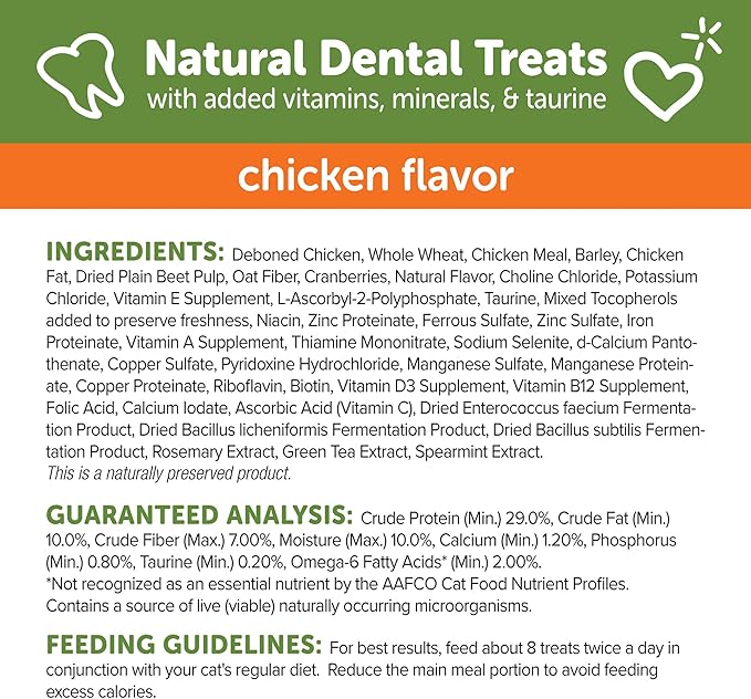 Wellness Whimzees Natural Dental Treats Chicken Flavor 2oz cat dental treats