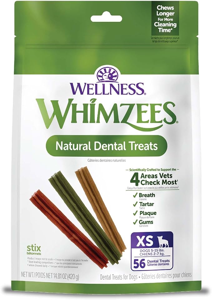 Wellness Whimzees natural dentist treats 14.81oz