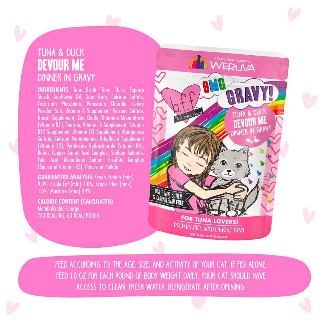 Weruva omg bff gravy tuna and duck wet food