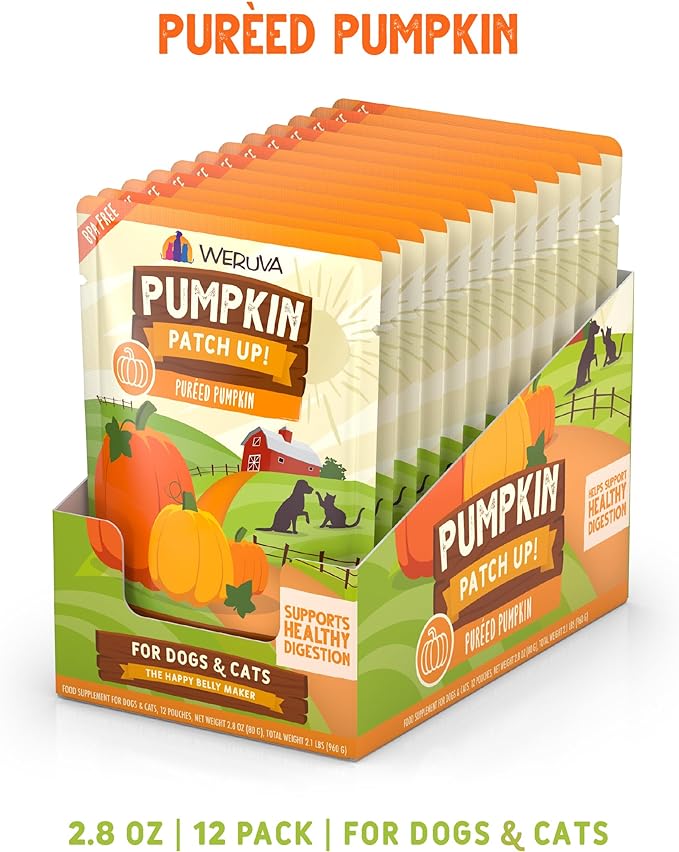 Weruva pumpkin patch up puréed pumpkin for cats and dogs 12 count
