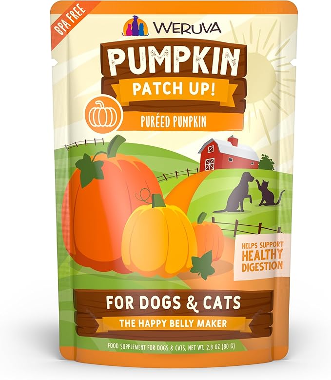 Weruva pumpkin patch up puréed pumpkin for cats and dogs 12 count