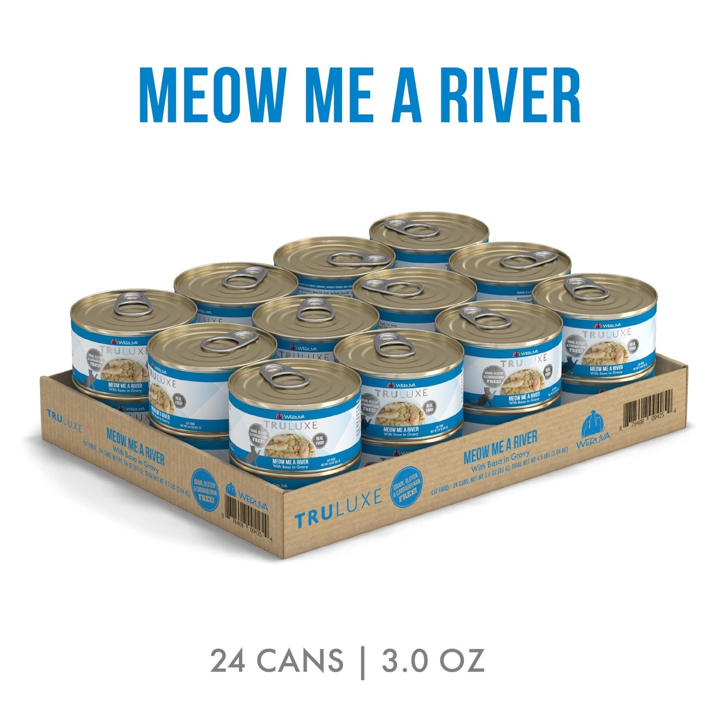Weruva Truluxe Cat Food, Meow Me A River with Basa in Gravy, 3Oz Can