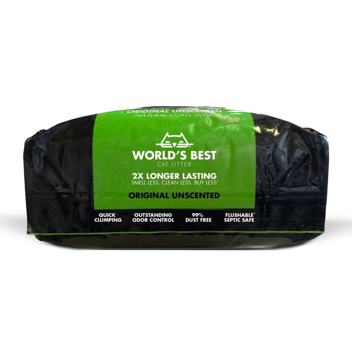 WORLD'S BEST CAT LITTER Original Unscented 15 - Pounds - Natural Ingredients - Quick Clumping - Flushable