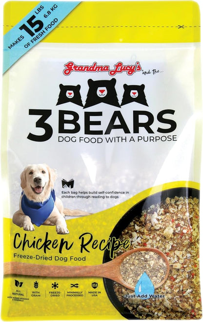 3 bears dog food with a purpose chicken recipe freeze dried dog food 3lbs