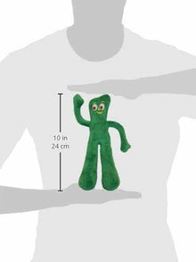 Multipet Gumby Dog Plush Toy - Squeaky Toy for All Dogs - Extra Soft Plush w/ Flexible Legs & Arms - Stuffed Animal for Cuddling & Playing - Cute Dog Pet Toy (9", Green)