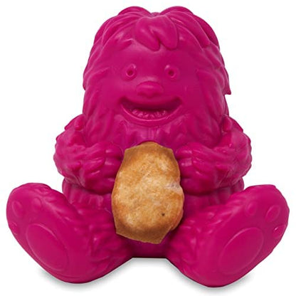 Yeti Dog Chew Puff and Play Interactive Dog Toys, Nuggets Dog Treat Dispenser Puzzle, Fun Stimulating Chew Toy for Teething, Behavior Training for Light to Moderate Chewers, Yeti, Pink