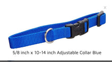 5/8 Inch X 10 - 14 Inch Adjustable Collar Blue