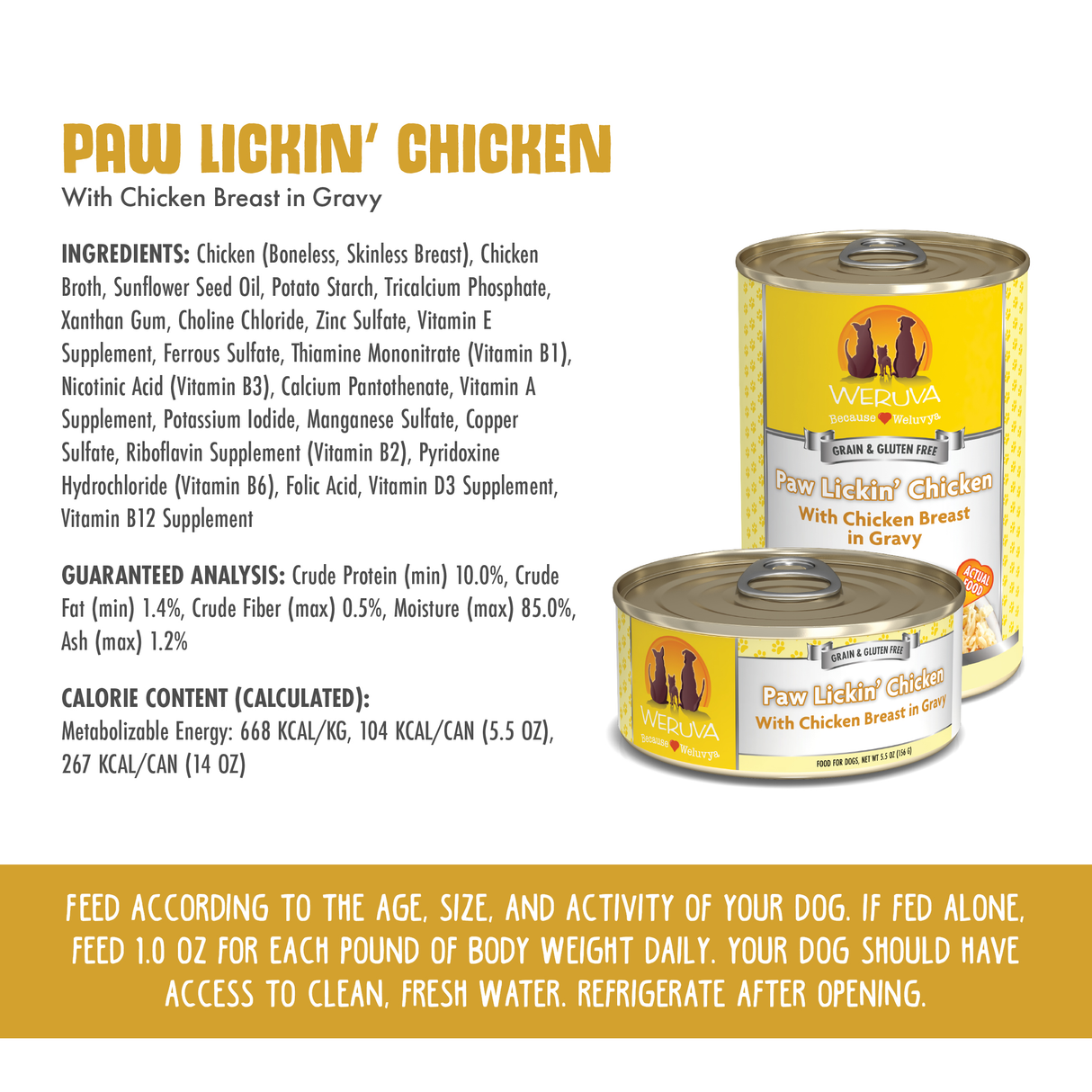 Weruva paw lickin chicken with chicken breast in gravy