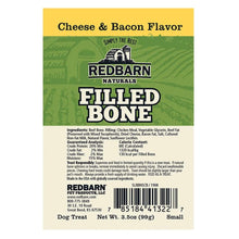 Redbarn Cheese & Bacon Flavor Naturals Filled Bone Dog Chews, Small, Made in The USA