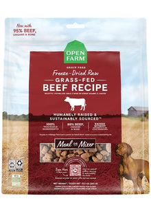 Open Farm Freeze Dried Raw Dog Food, Humanely Raised Meat Recipe with Non-GMO Superfoods and No Artificial Flavors or Preservatives (3.5 Ounce (Pack of 1), Grass Fed Beef Recipe)