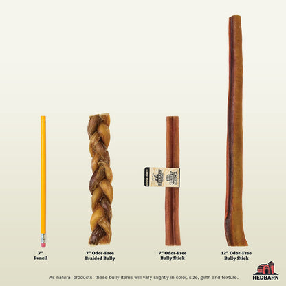 Redbarn Odor Free 7" Bully Sticks for Dogs