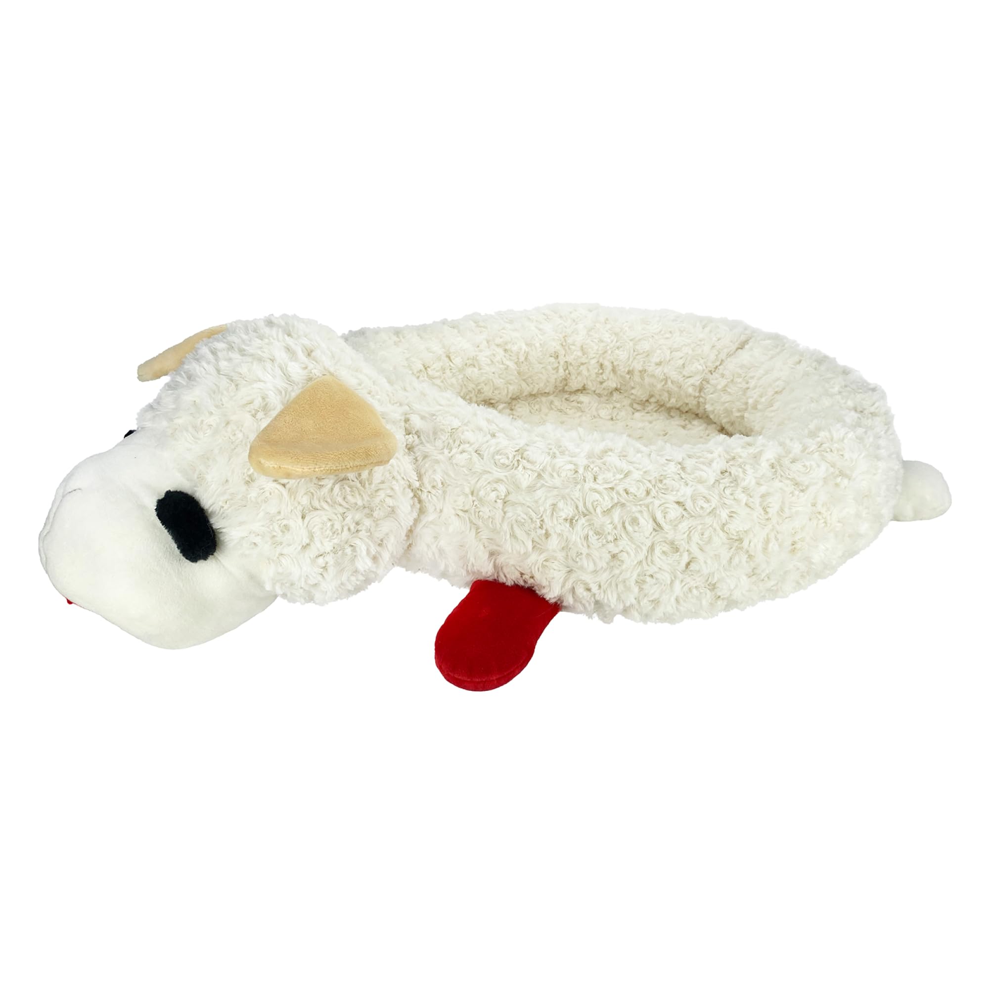 Multipet Lamb Chop Bed for Dogs, white, 27.0"L x 18.5"W x 5.5"Th
