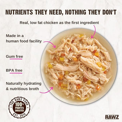 Rawz shredded chicken and pumpkin recipe 5.5 oz canned cat food