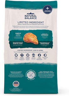 Natural balance limited ingredient chicken & brown rice recipe dry dog food 4lb kibble