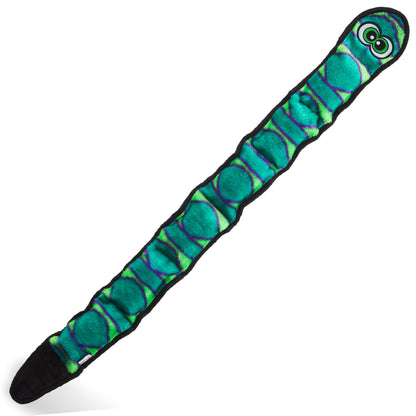 Outward Hound Durablez Tough Plush Squeaky Dog Toy, Snake, Blue, XL