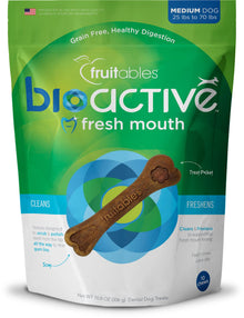 Fruitables 10 Count Bioactive Fresh Mouth Dental Chews, Medium/10.8 Oz, Model:2959